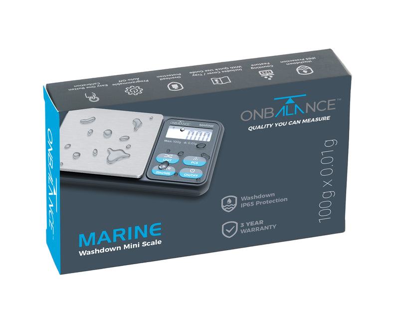 MAR-100 On Balance MARINE IP-65 Rated Miniscale 100g x 0.01g