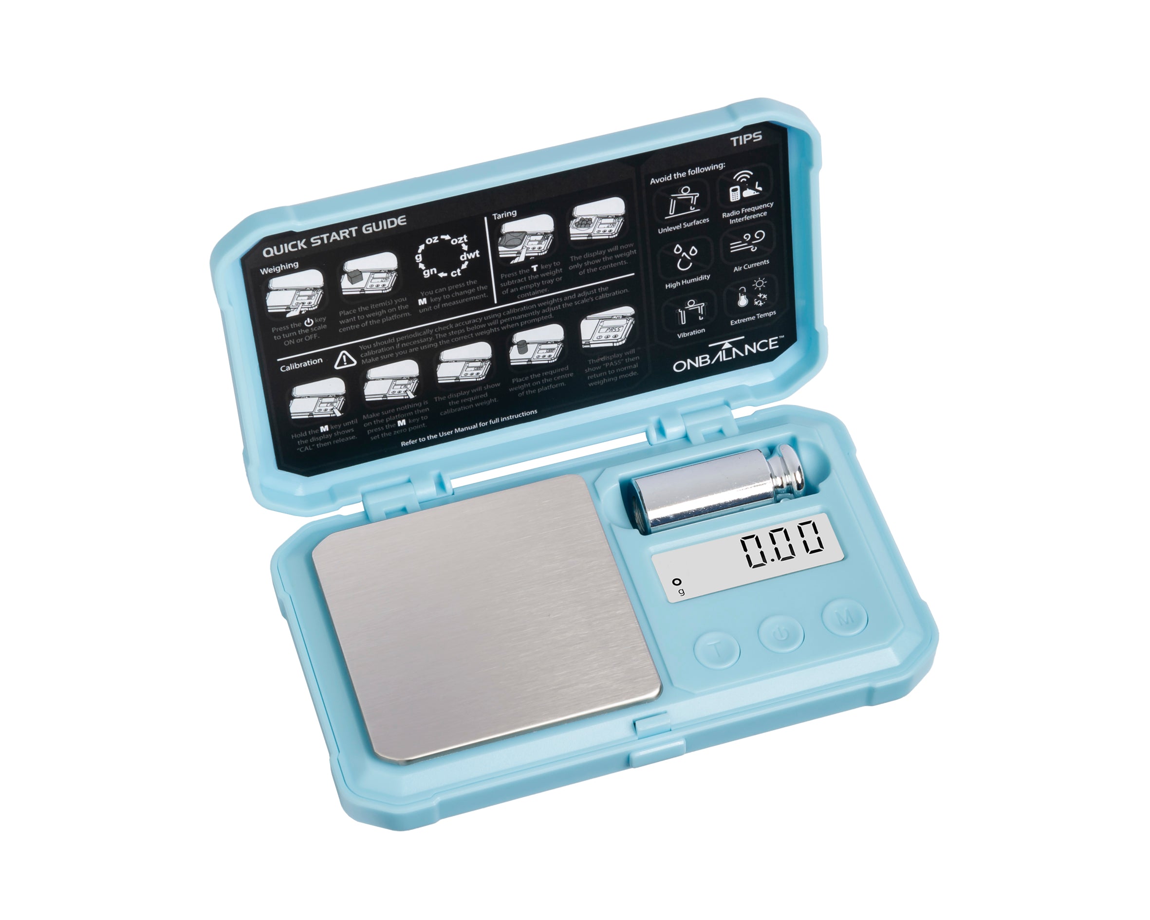 PR-100-BL On Balance PREDATOR Pocket Scale - Blue 100g x 0.01g