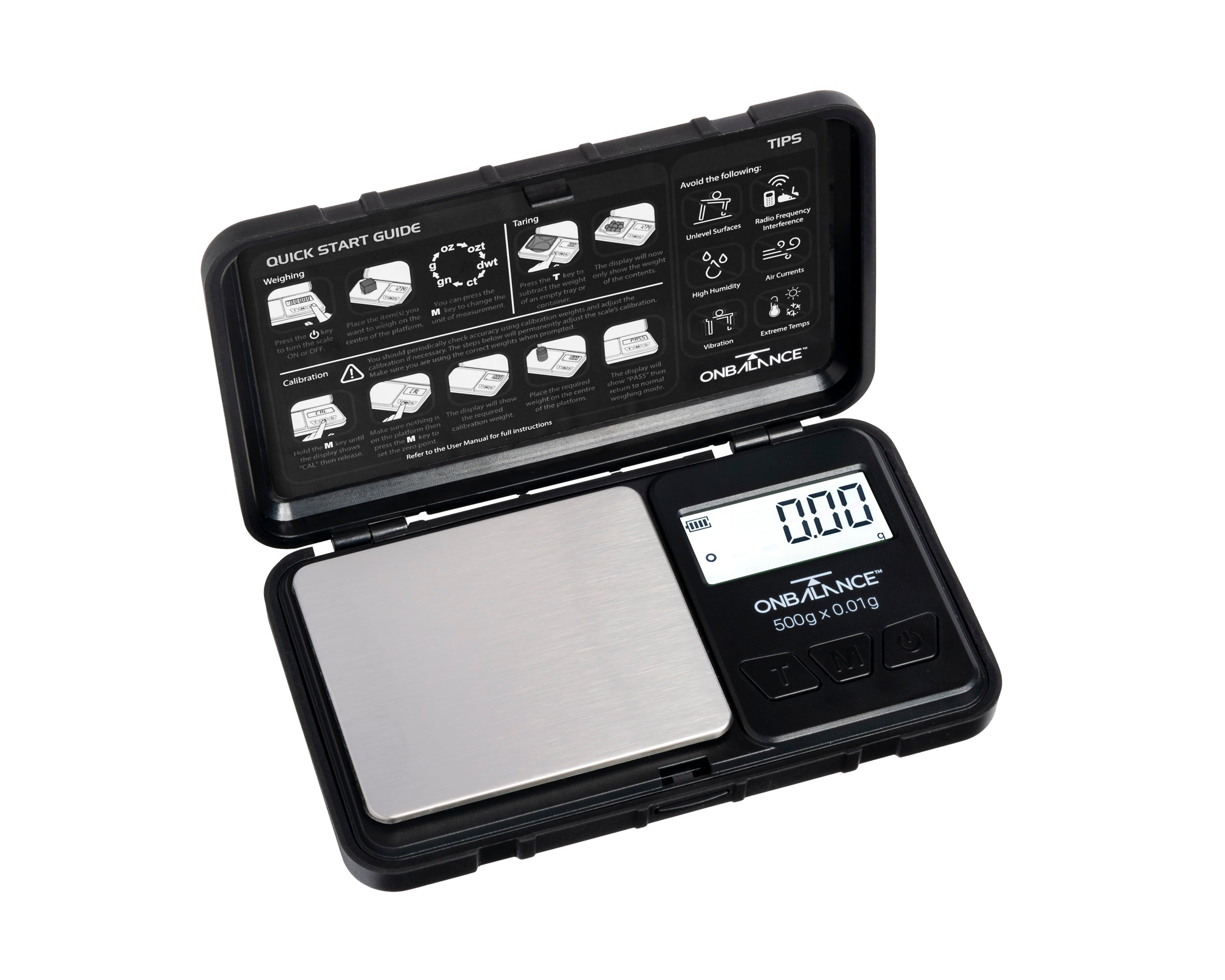 RO-500-BK On Balance ROBUST Pocket Scale - Black 500g x 0.01g